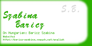szabina baricz business card